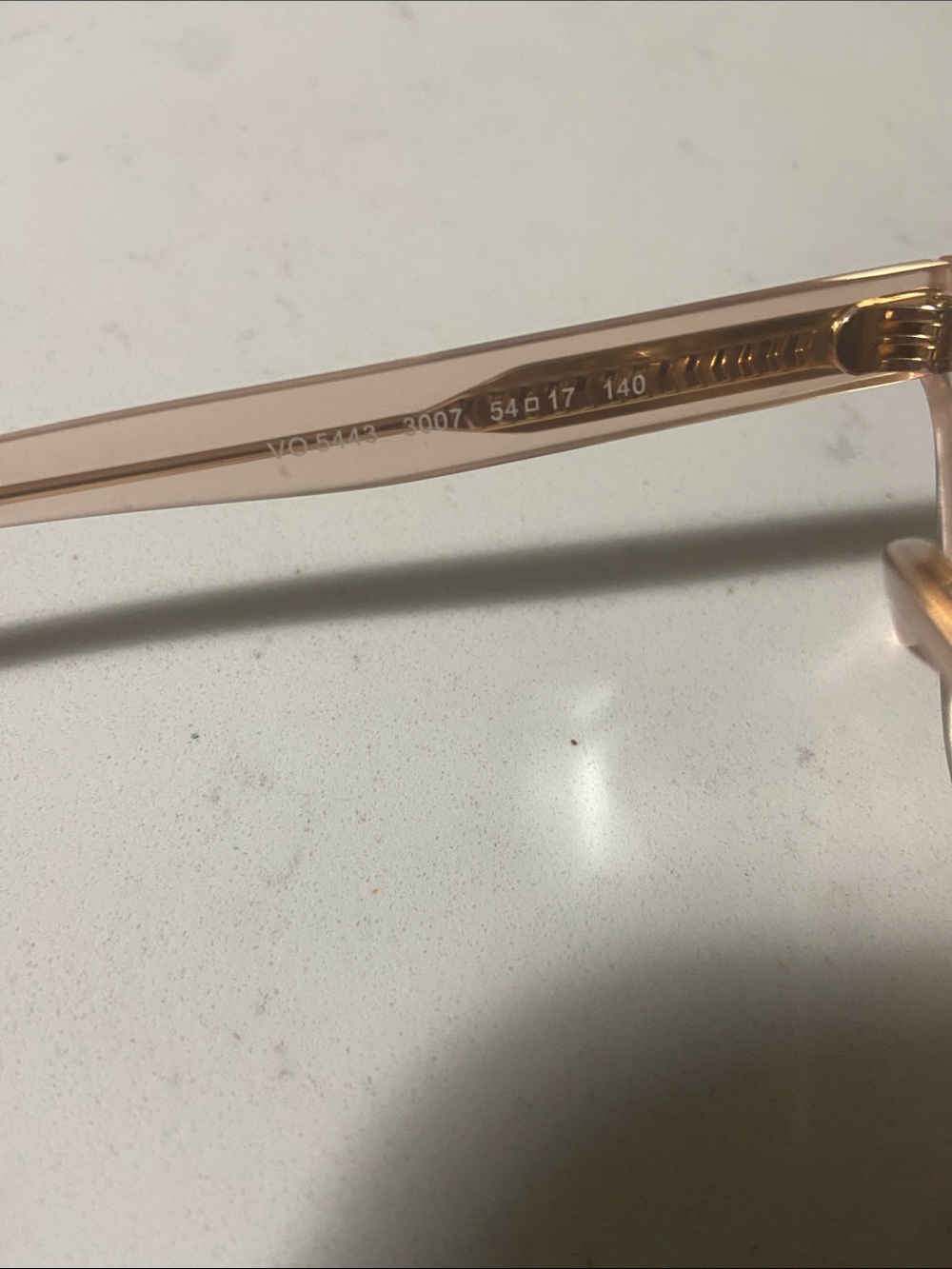 Vogue Transparent Blush Pink Women's Fashion Glasses new without tags - Picture 2 of 4